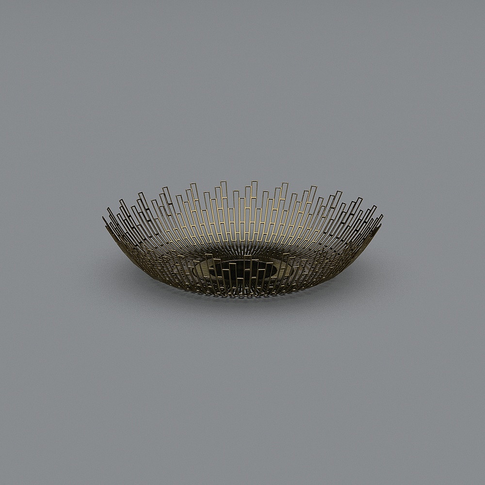 Golden Lush Leaf Bowl 3D model