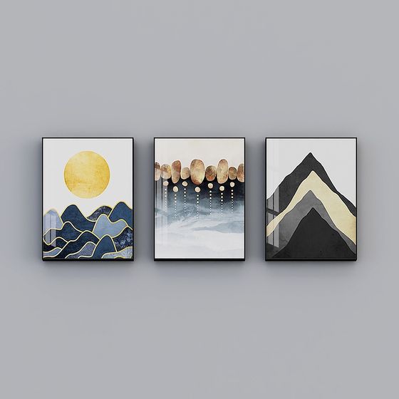 Abstract Mountain Scenery 3D model