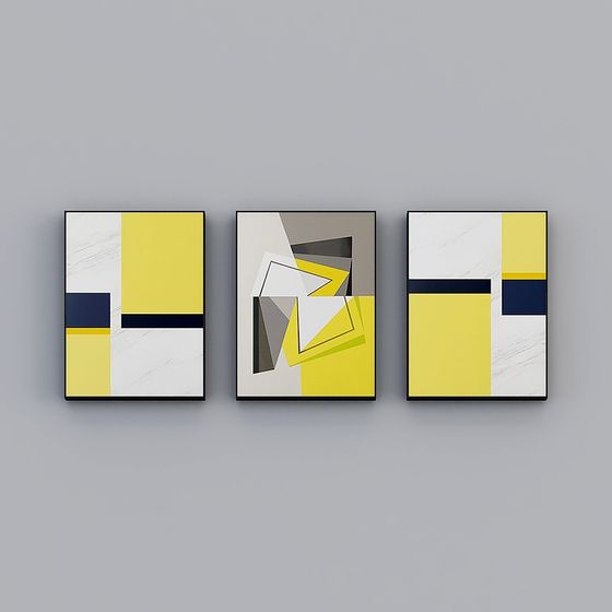 Abstract Geometric Painting 3D model