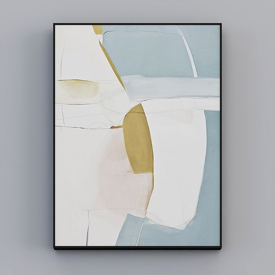 Abstract Geometric 3D Model in Low-Polygon Style