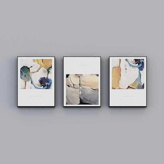 Stunning Low-Poly Abstract Paintings 3D Models