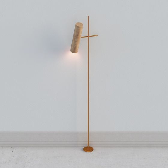 Chic Low-Poly Floor Lamp 3D model for Modern Spaces