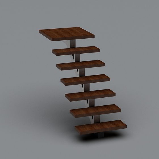 Unique Low-Polygon Floating Staircase 3D model