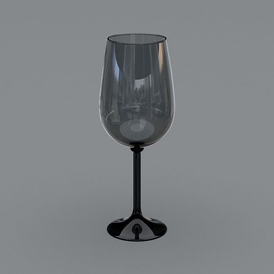 Elegant Gray Glass Cup 3D Model