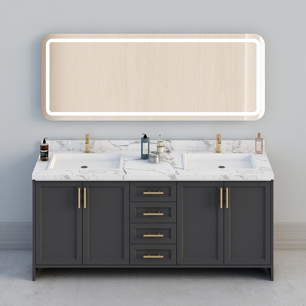 Cabinet de salle de bain nordique