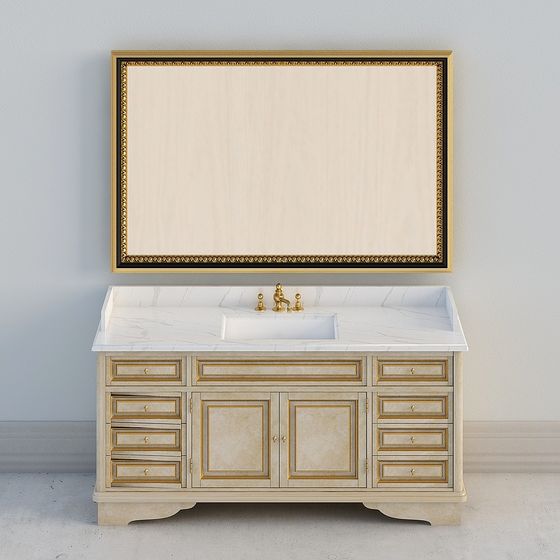 Royal Bathroom Vanity 3D model