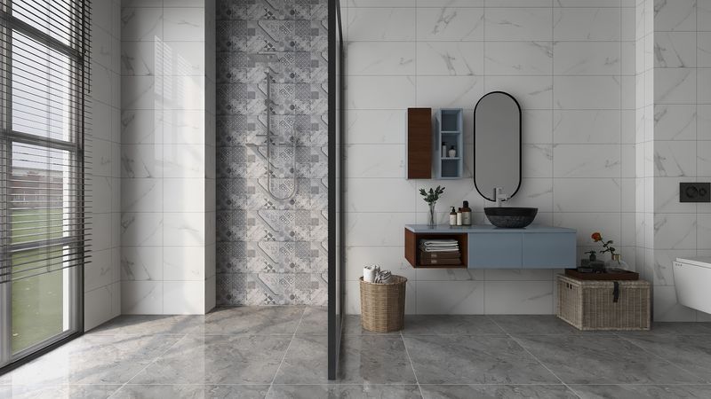 Modern Minimalist Gray Bathroom Design