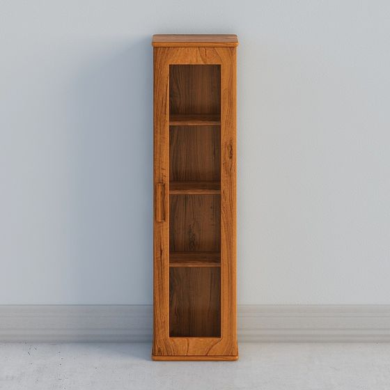 Stylish Low-Poly Bookshelf 3D model for Homes