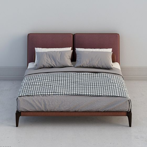 Urban Bedroom Bed 3D model for Modern Spaces