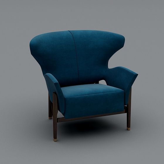 Elegant Wing Chair 3D model