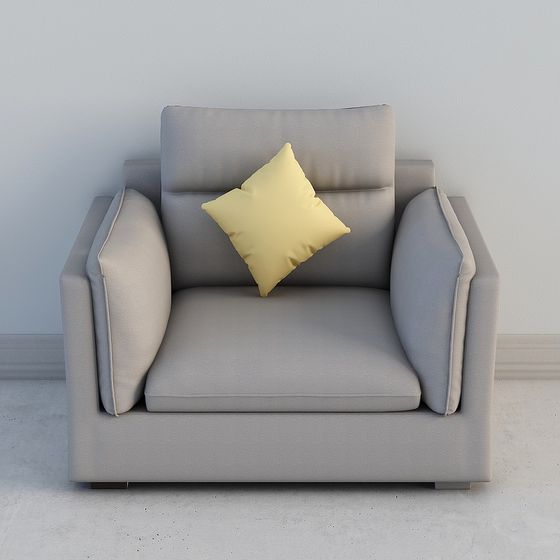 Comfortable Low-Poly Sofa 3D model