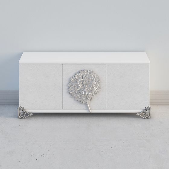 Elegant Floral Cabinet 3D model