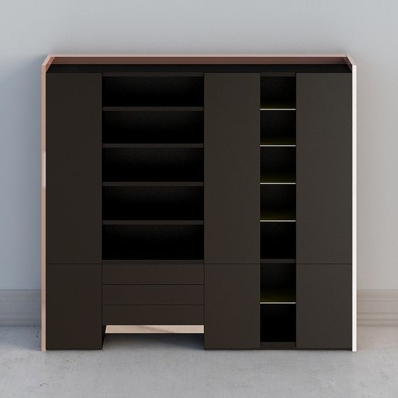 Stylish Urban Storage Cabinet 3D Model for Creative Projects