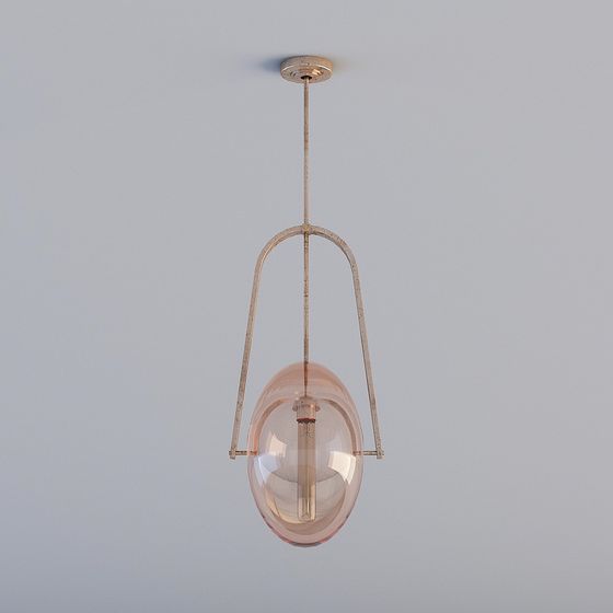 Floating Light 3D model - Elegant Pendant Design