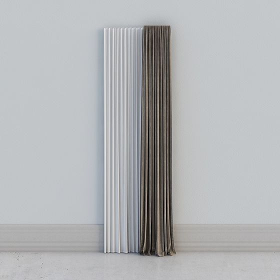 Elegant Origami Art Screen 3D model for Modern Spaces