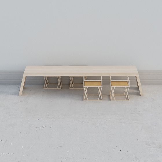 Urban Bench 3D Model for Modern Design