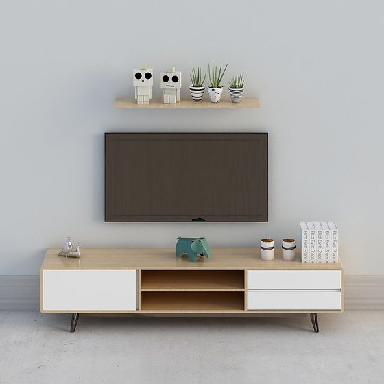 Modern Minimalist TV Cabinet 3D model