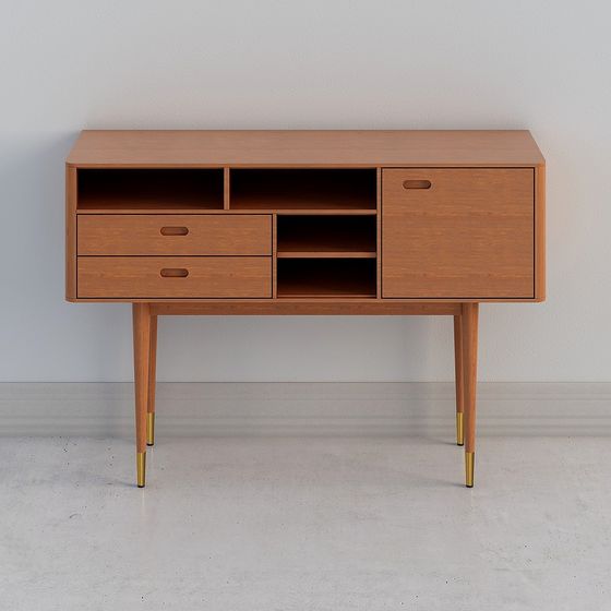 Mid-Century Modern Console Table 3D model