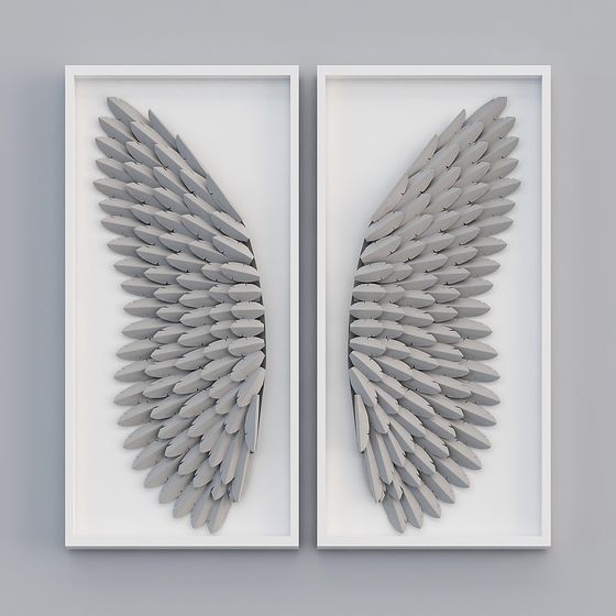 Exquisite 3D Wing Model for Artistic Creations