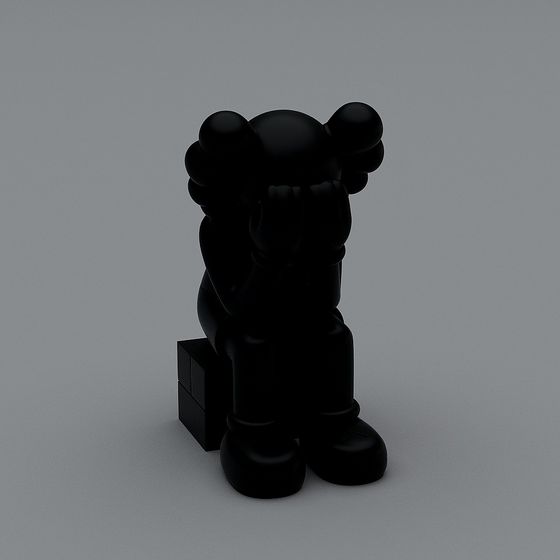 Futuristic Low-Poly 3D Character Model