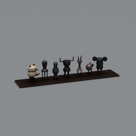 Abstract Character Collection 3D model