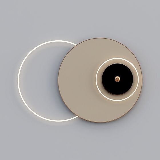 Elegant Round Light Fixture 3D Model
