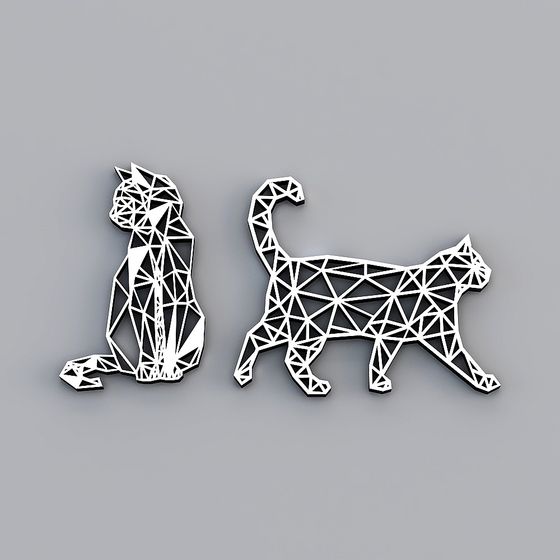 Low-Poly Cat Shadow 3D model