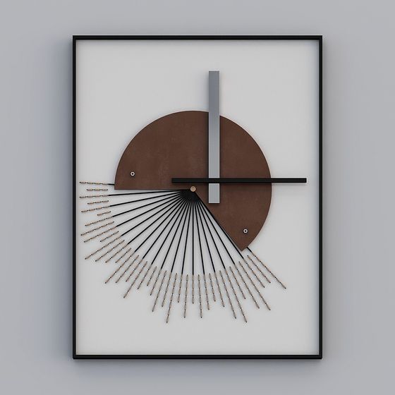 Abstract Art Wall Clock 3D Model