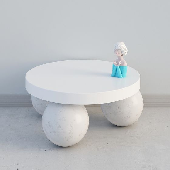 Sphere Table with Figurine 3D Model for Creative Projects