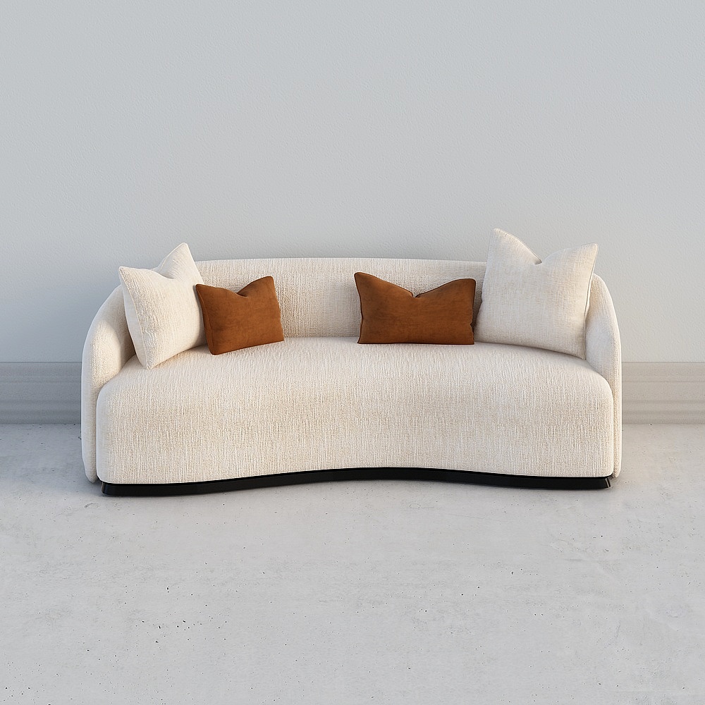 Pastoral design Modern sales office reception area - multi-person sofa