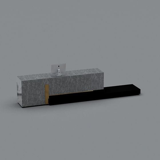 Minimalist Office Desk 3D model