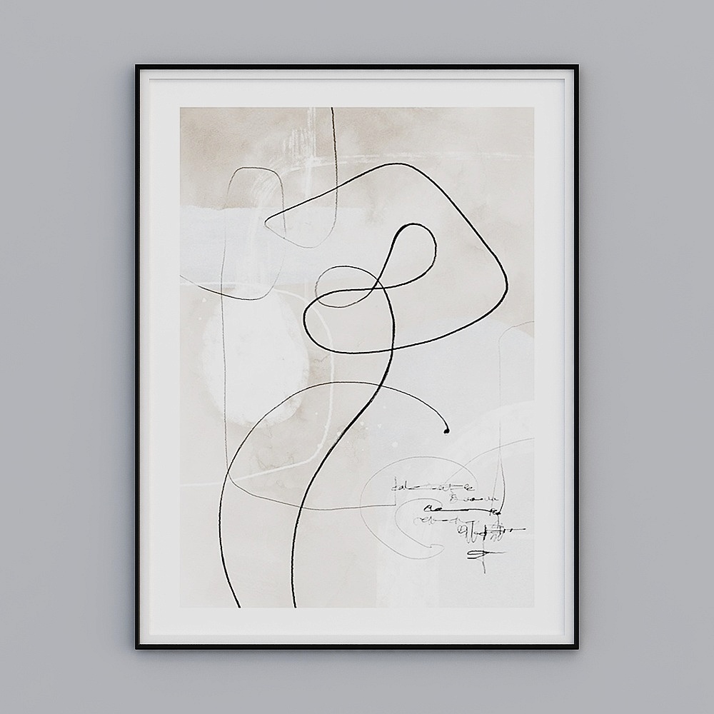 Modern single chair corner several floor lamps - decorative paintings