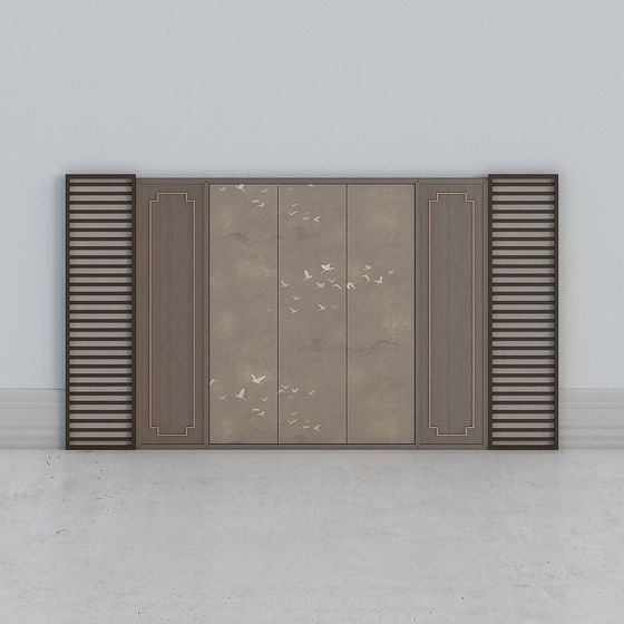 Beautiful Low-Poly Ink Wash Screen 3D model