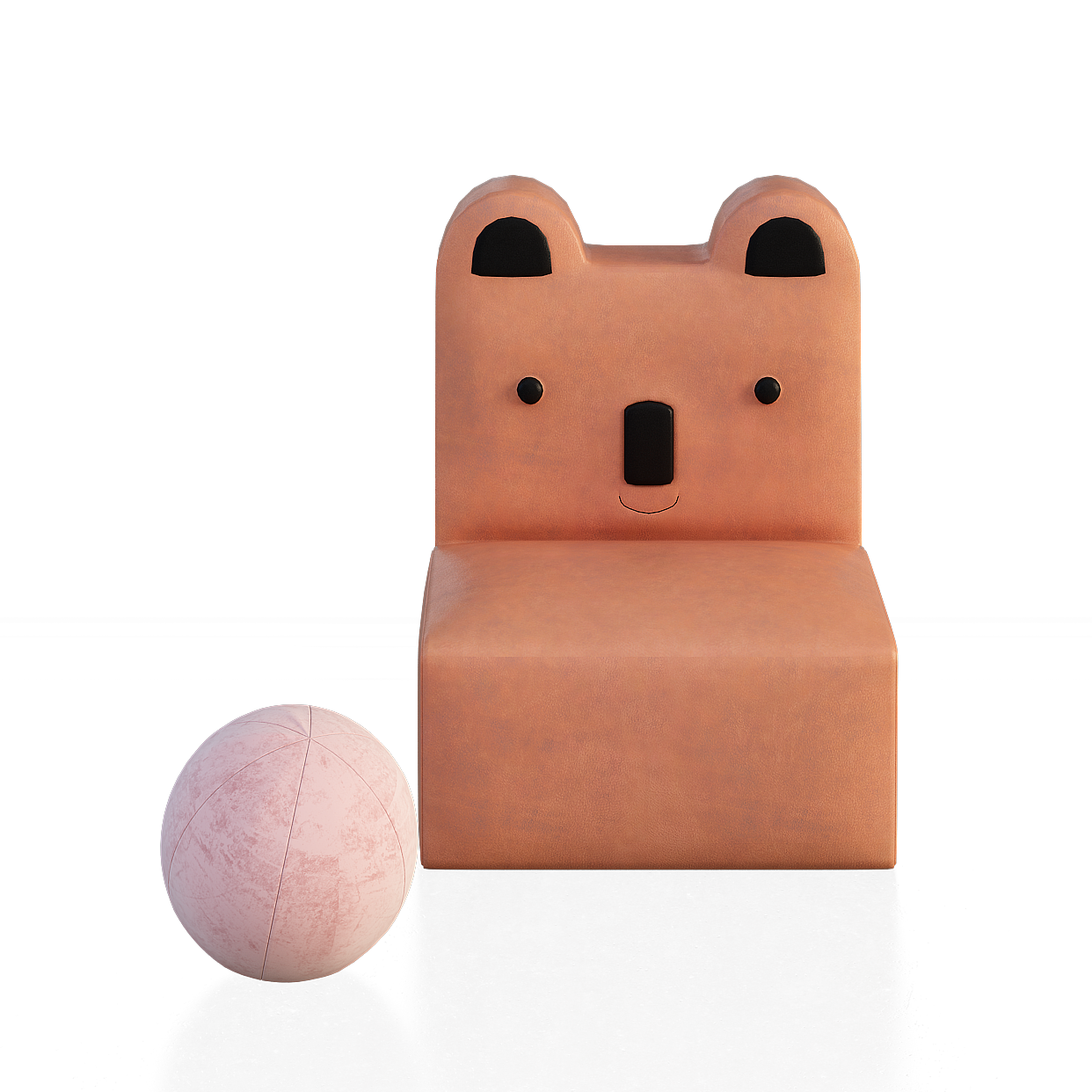 Charming Bear Chair 3D Model – Playful Low-Poly Design