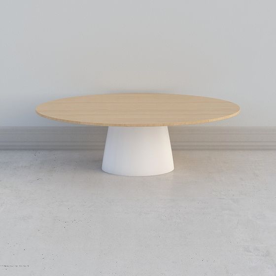 Low-Polygon Round Table 3D model Design