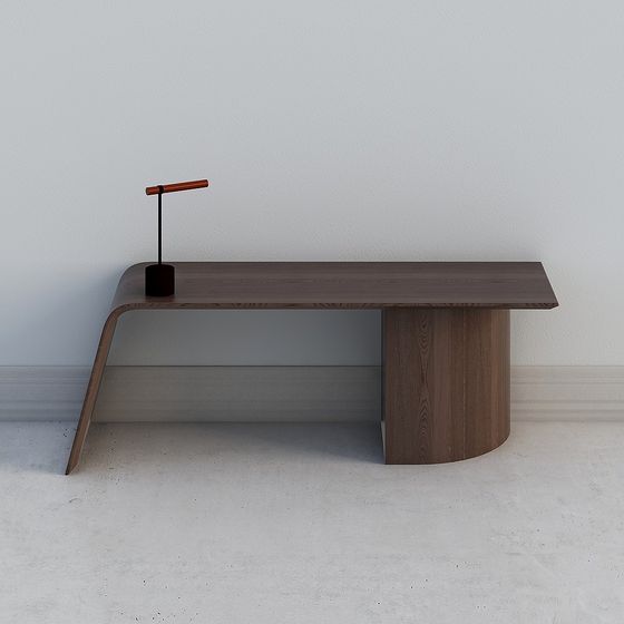 Sleek Low-Poly Office Desk 3D model