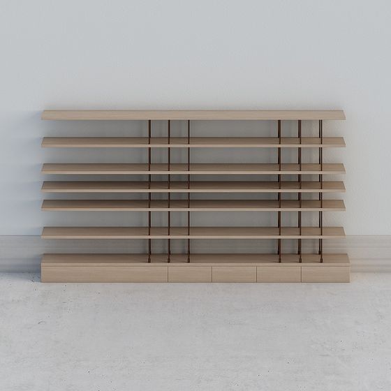 Stylish Bookshelf 3D model for Modern Interiors