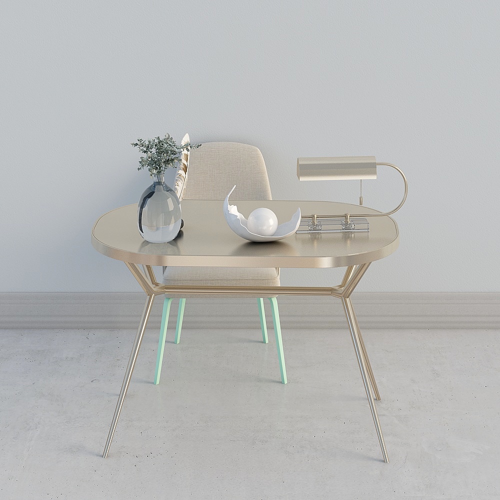 Shenzhen zero square space design modern light luxury study - desk combination