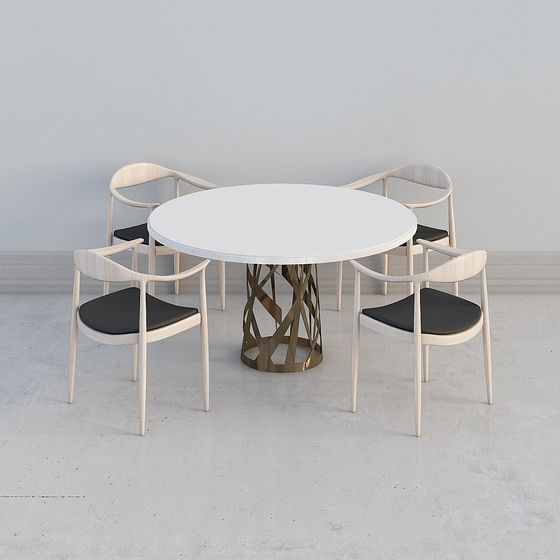 Ufficio moderno con area aperta - combinazione tavolo e sedie-1