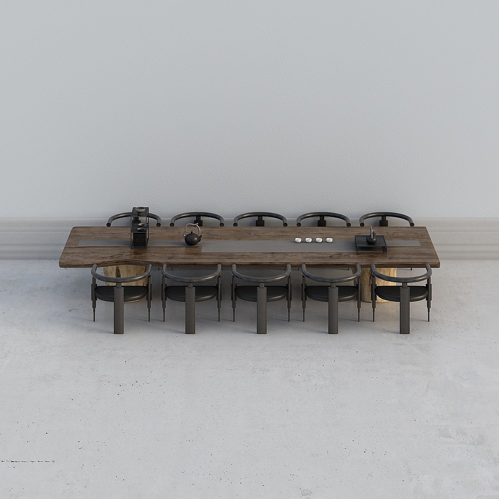 Infinity Design Nouvelle Villa Chinoise Salle de Thé - Combinaison Table et Chaises