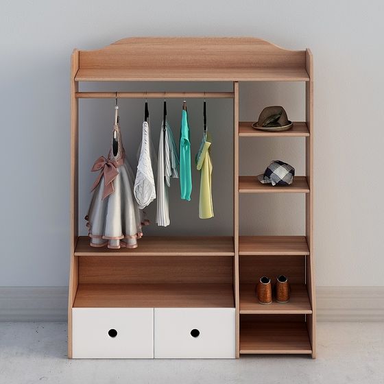 Stylish Minimalist Coat Rack 3D model