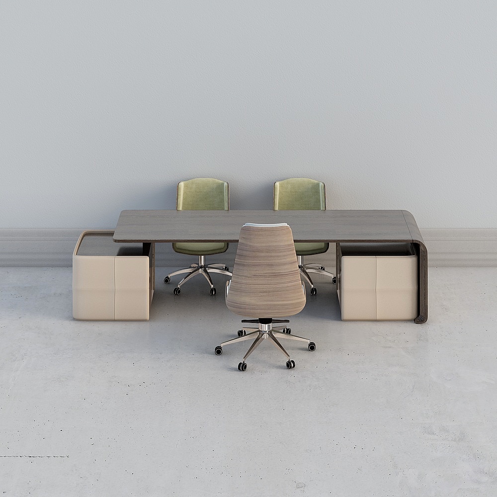 Set Ai design modern office -table and chair combination