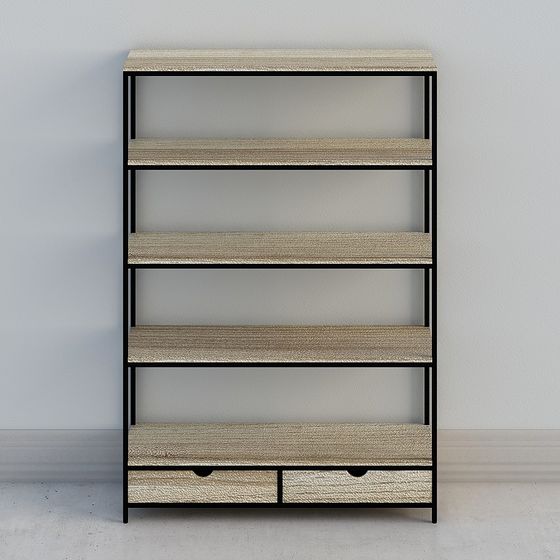 Modern Minimalist Bookshelf 3D model for Home Interiors