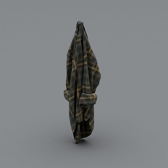 Suspended Checkered Shirt 3D model for Creative Projects