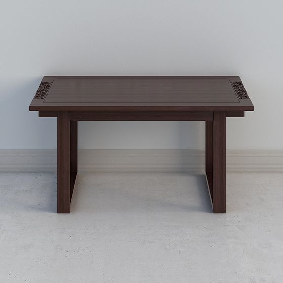 Vintage Wood Table 3D model