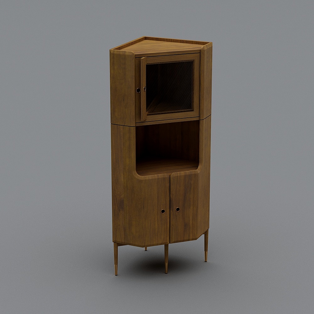 Nordic emoji norhor/Mid-Ancient Industrial Wind Japanese/Melbourne solid wood corner cabinet triangle cabinet spades