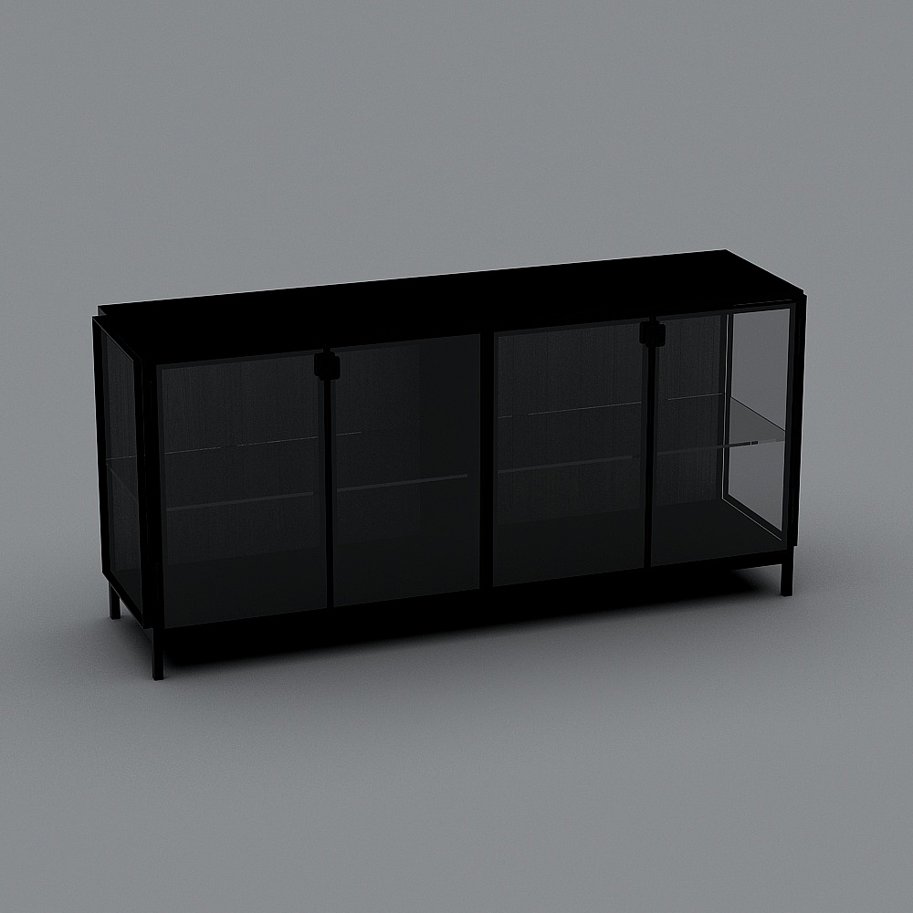 Elegant City Showcase Cabinet 3D model
