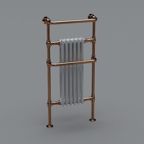 Elegant Vintage Radiator 3D model for Retro Spaces