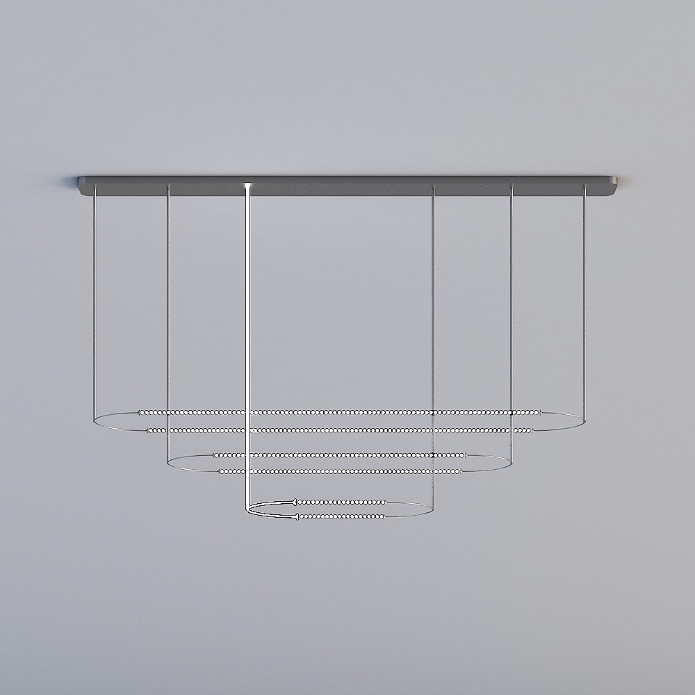 Pastoral design Sales office front desk - chandeliers