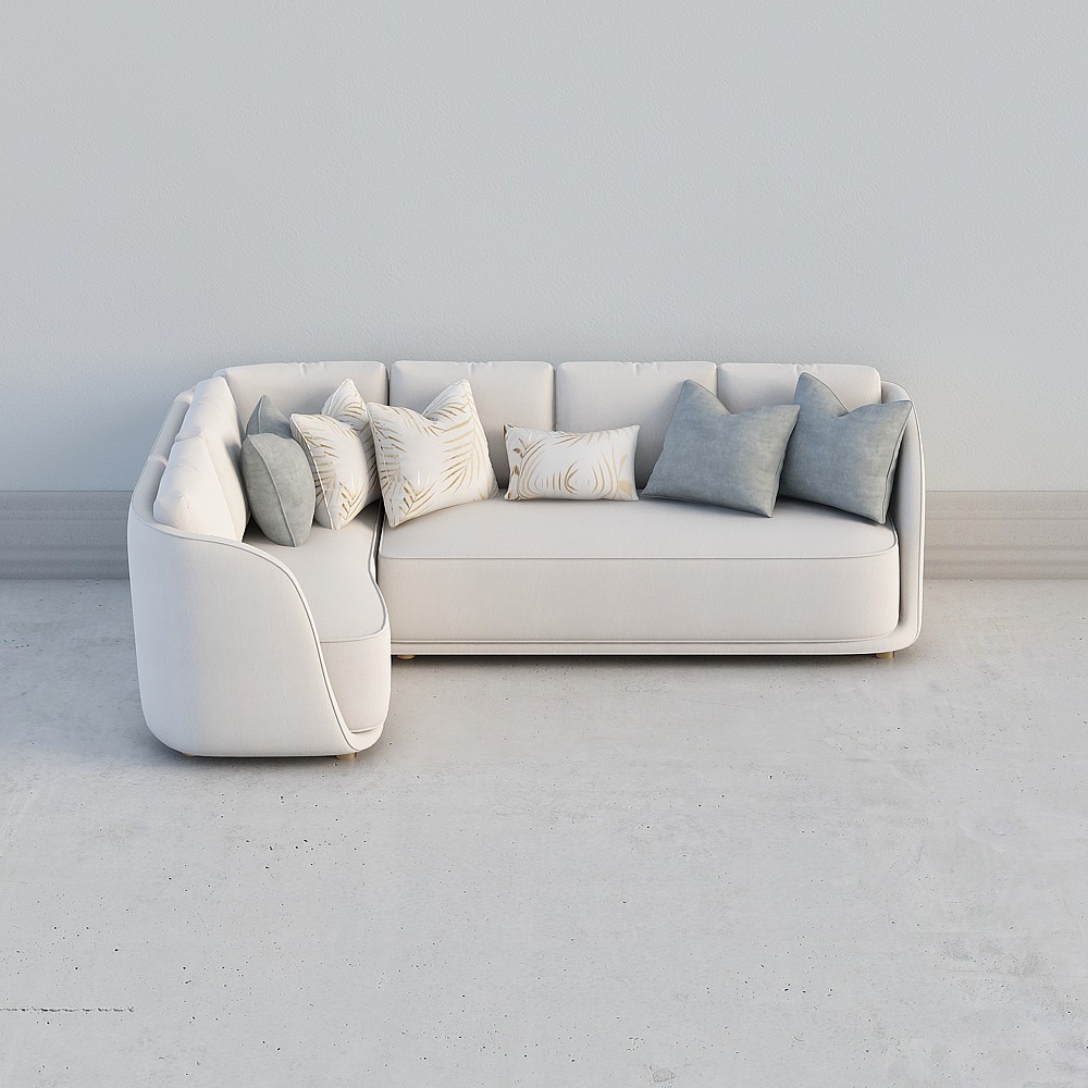 Zero square design Modern light luxury living room - sofa